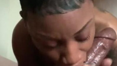 Goodie Giving a Sloppy deepthroat Spit Blowjob
