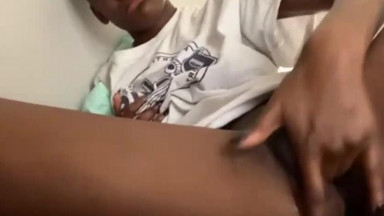 Wet Ebony Finger Fucking Herself